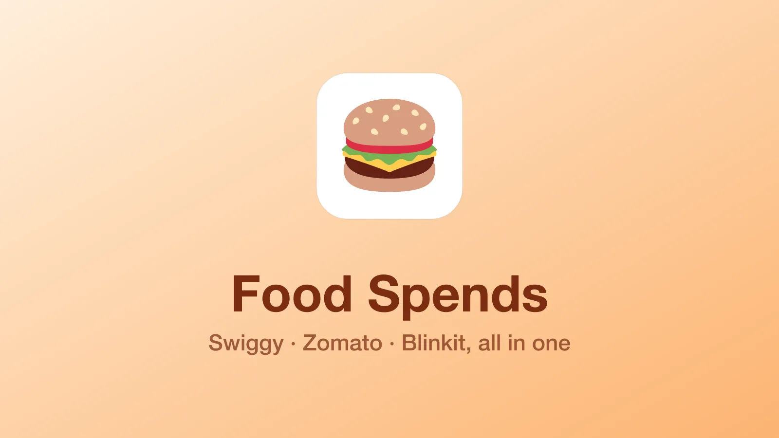 Food Spends - Swiggy, Zomato and Blinkit expense tracker