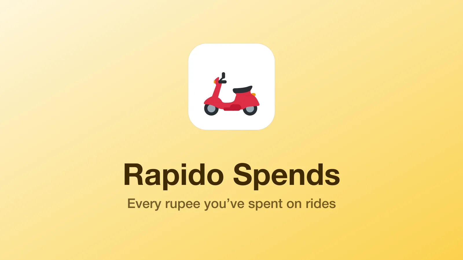 Rapido Spends - Rapido ride expense tracker