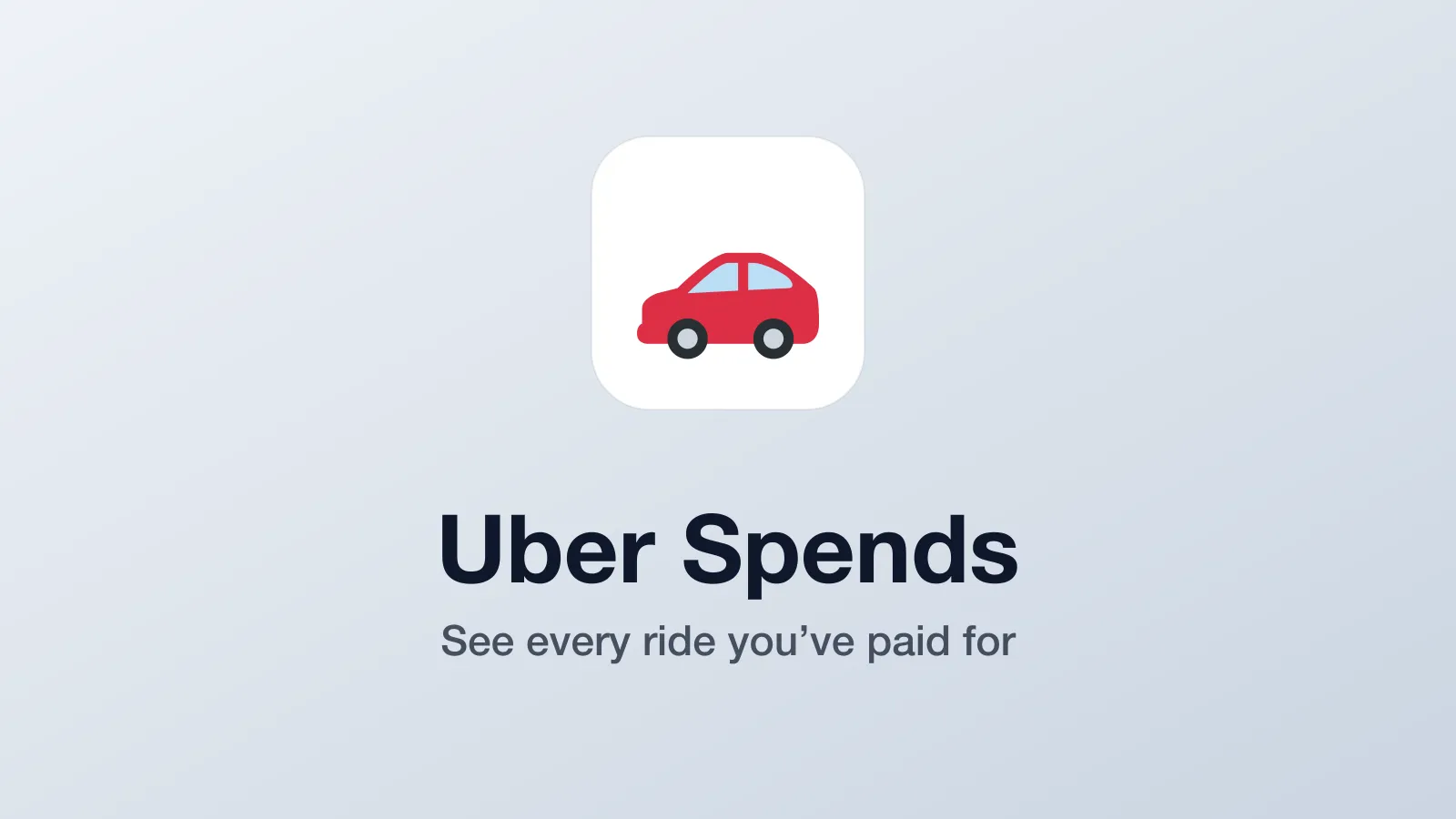 Uber Spends - Uber ride expense tracker