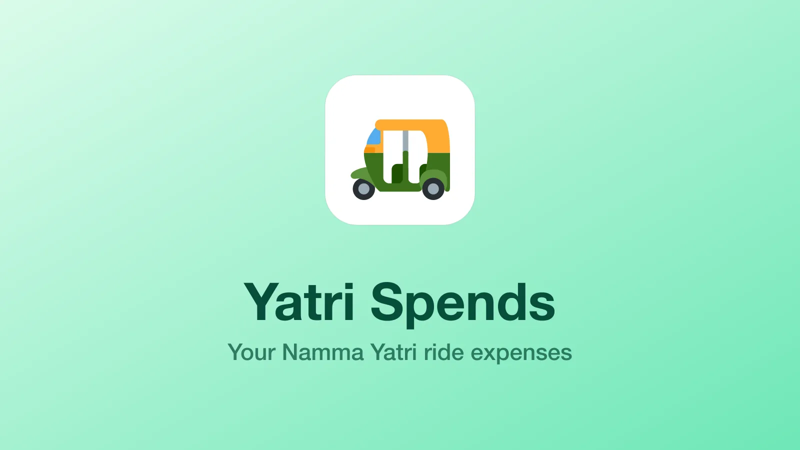 Yatri Spends - Namma Yatri ride expense tracker